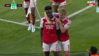 Buyako Saka anotó el 3-2 de Arsenal sobre Liverpool | VIDEO