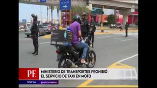 MTC prohíbe servicio de taxi en moto y ordena el bloqueo de aplicativos