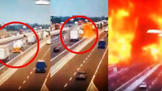 YouTube: Esta fue la brutal explosión de un camión cisterna en una carretera de Italia [VIDEO]