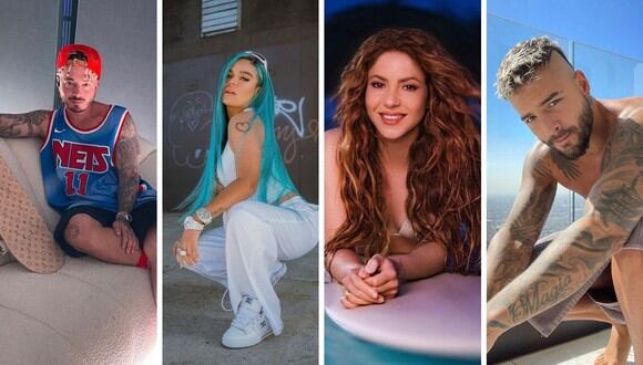 Maluma, Karol G, Shakira y J Balvin son alguno de los artistas nominados. (Foto: Instagram)