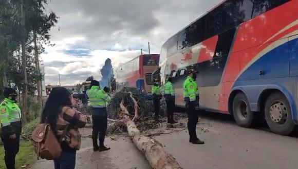 Carretera Central estaba bloqueada desde la madrugada del 6 de diciembre. (Foto: captura | CTV HD)