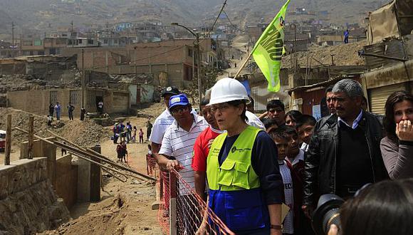 Susana Villarán supervisó obras de Barrio Mío en el Rímac