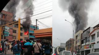 San Borja: incendio en Av. Aviación moviliza a 9 unidades de bomberos