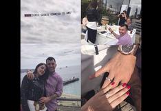 Gary Medel le pide matrimonio a su novia con un mensaje en una avioneta