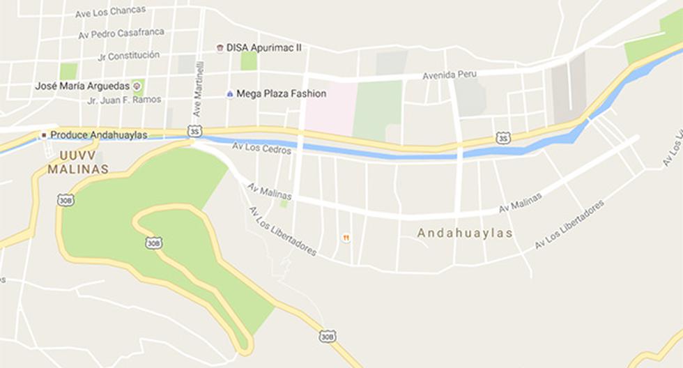 Comitiva del Gobierno se retiró del local y negó haber sido retenidos por la fuerza por la población de Andahuaylas. (Foto: Google Maps)