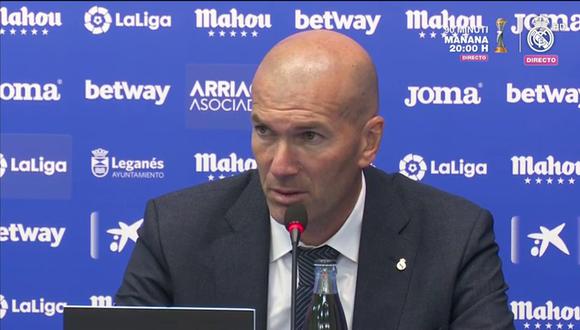 Zinedine Zidane compareciendo ante los medios de prensa. (Foto: captura de video)