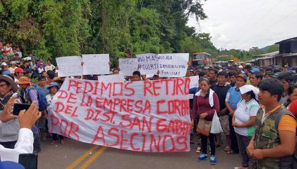 Los manifestantes se oponen a la instalación de una base antidrogas y a un programa de erradicación de cultivos perteneciente al Proyecto Especial de Control y Reducción del Cultivo de Hoja de Coca (Foto: archivo)