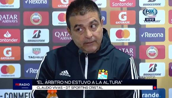 Claudio Vivas tras caída de Cristal ante Godoy por Libertadores: "El árbitro no estuvo a la altura" | VIDEO. (Foto: Captura de pantalla)