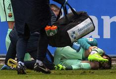 Espeluznante lesión Aleix Vidal en el partido Barcelona vs Alavés