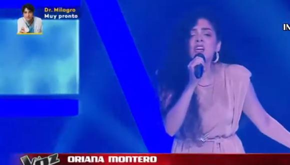 Oriana Montero sorprendió a los entrenadores de “La Voz Perú”. (Foto: Captura Latina).