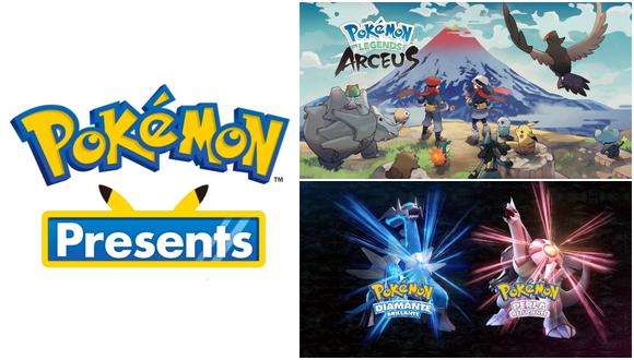 Pokémon Presents: Leyendas Pokémon Arceus y Pokémon Diamante y Perla. (Imagen: The Pokémon Company / Composición)