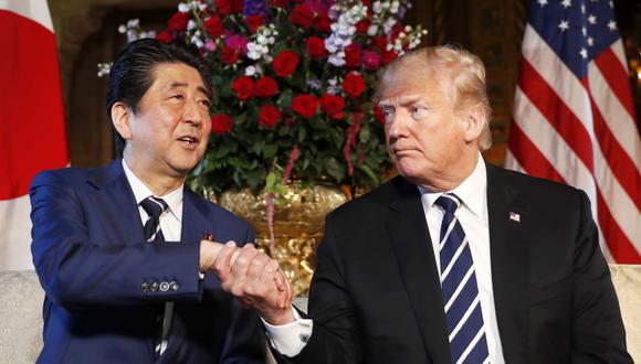 Shinzo Abe, primer ministro de Japón, se reunió con el presidente estadounidense Donald Trump. (Foto: AP/Pablo Martinez Monsivais)