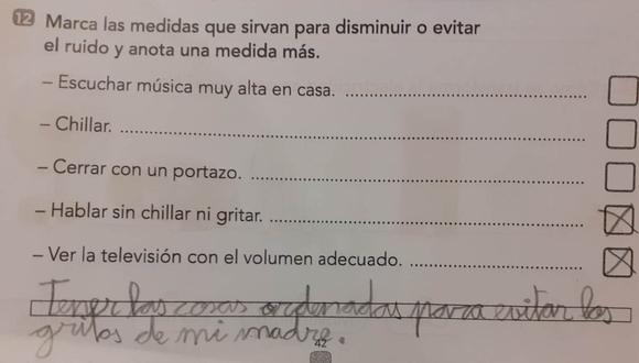 La madre publicó la respuesta que dio su hijo en una evaluación, sin imaginar la lluvia de críticas que iba a recibir. | Foto: @ericarivma/Twitter