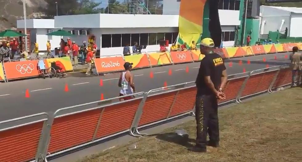 El peruano Pavel Chihuán culminó en el puesto 48 en la marcha 50 km de Río 2016. (Foto: Captura)