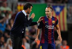 Andrés Iniesta respaldó al entrenador Luis Enrique al frente del Barcelona