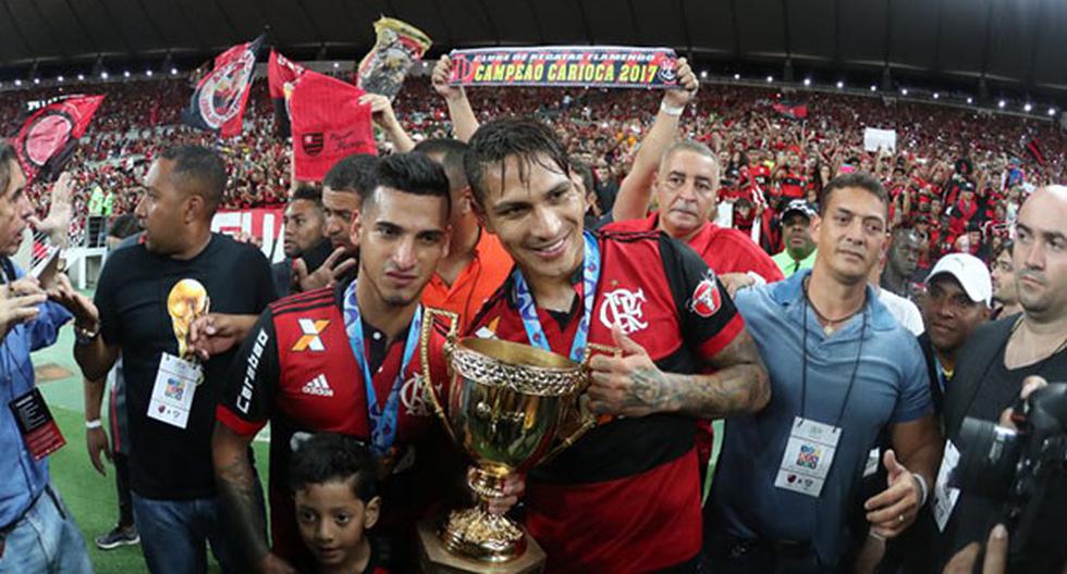 Paolo Guerrero y Miguel Trauco salieron campeones por primera vez con el Flamengo. (Foto: Flamengo)