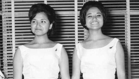 María Emilia Cornejo (izquierda) junto a su hermana Ana María, a mediados de los años 60. (Archivo familiar)