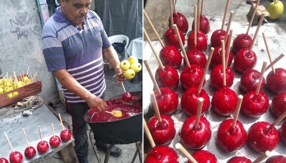 Luis Alvarez compartió en Facebook el trabajo que realizó su papa y cómo decidieron cancelar un pedido de 1500 manzanas con caramelo.| Foto: Luis Alvarez / Facebook
