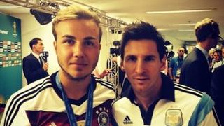 Mario Götze le pidió una fotografía a Messi tras la final