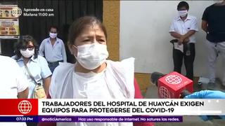 Coronavirus en Perú: trabajadores del hospital de Huaycán exigen equipos de protección