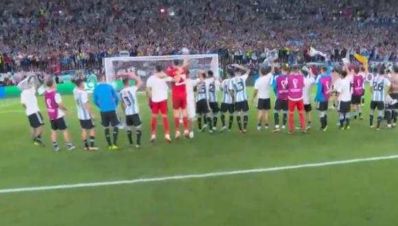 Argentina accedió a los cuartos de final tras eliminar a Australia en el Mundial 2022. Foto: Captura de pantalla de DIRECTV Sports.