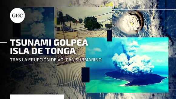 Shocking images of a tsunami caused by an underwater volcanic eruption in Tonga