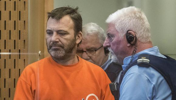 Philip Arps, de 44 años, propietario de una empresa de aislamiento térmico de Christchurch que se promociona con imágenes neonazis y de supremacismo blanco, fue declarado culpable de dos cargos de distribución de material inaceptable. (AP)