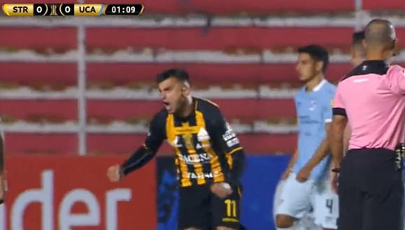 Enrique Triverio e Ismael Díaz anotaron para el 1-1 del The Strongest vs. U. Católica. (Foto: Captura Conmebol Libertadores)