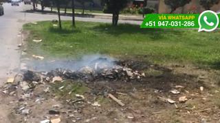 La Victoria: vecinos denuncian quema de basura en vía pública