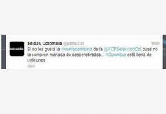 Adidas Colombia pidió disculpas por llamar 'descerebrados' a hinchas de su selección