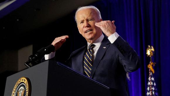 El presidente de los Estados Unidos, Joe Biden, pronuncia un discurso en la Conferencia de Asuntos del Caucus Democrático de la Cámara de Representantes en Filadelfia, Pensilvania, Estados Unidos. (Foto: REUTERS/Jonathan Ernst).