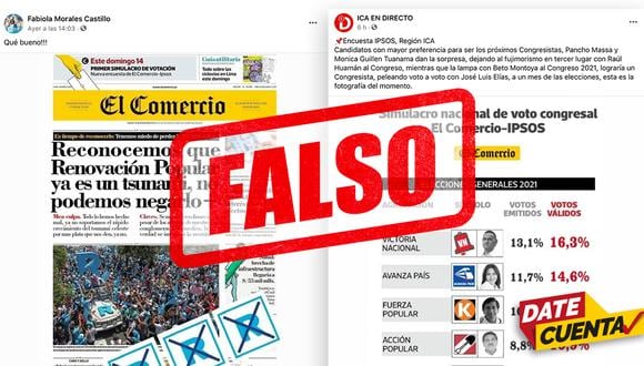 Candidatos y portales de noticias difunden información falsa en plena campaña electoral.