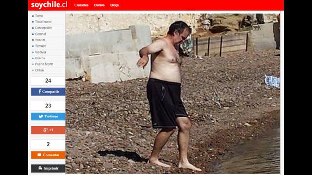 Fotos de Bielsa en playa francesa se viralizan en las redes - 1