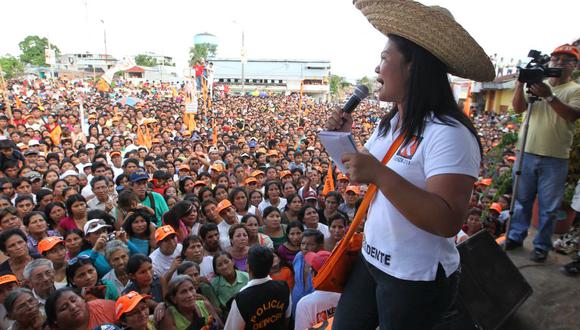 Keiko Fujimori en una actividad que tuvo durante la campaña del 2011, cuando fue candidata presidencial por primera vez. (Foto: Lino Chipana / GEC)