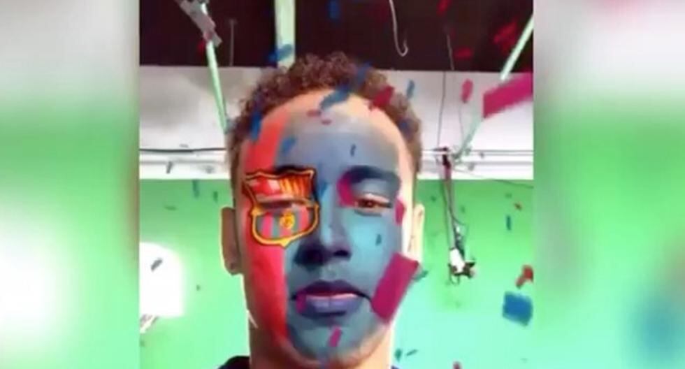 FANTÁSTICO. Snapchat te permite pintar tus rostro con los colores de tu equipo europeo favorito. ¿Te animas a probarlo? (Foto: Captura)