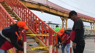 Panamericana Sur: cierran acceso al puente peatonal San Luis tras choque de camión