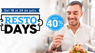 Resto Days: Obtén hasta el 40% de descuento en diferentes restaurantes 