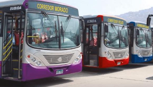 El presidente de la Junta de Operadores del Corredor Morado indicó que los corredores complementarios de Lima Metropolitana solo operarán hasta el 30 de junio. (Foto: Municipalidad de Lima)