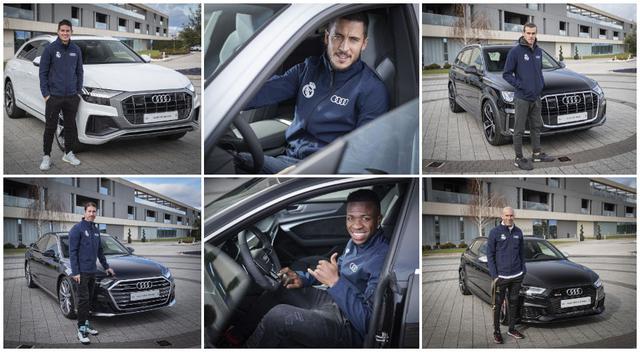 Los autos de los jugadores del Real Madrid. (Fotos: Audi)