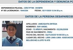 #AyúdanosAEncontrarlos: el menor Ray Ángel Amézquita fue ubicado y se reencontró con su familia