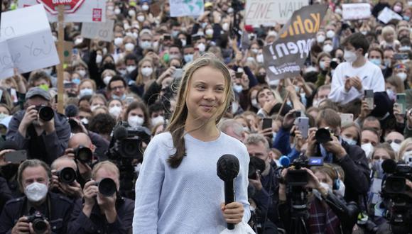 La activista Greta Thunberg. AP