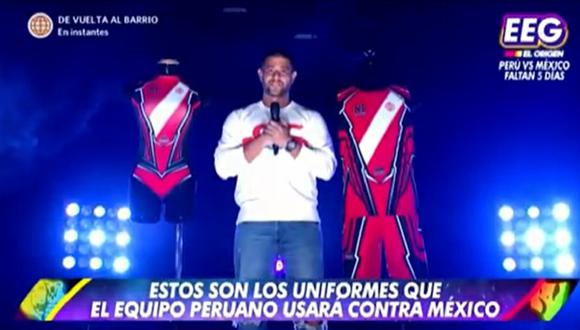 “Esto es guerra” presenta el uniforme que lucirá el equipo peruano en "Guerreros México". (Foto: Captura América TV).