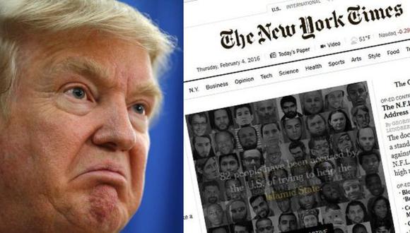 Trump amenaza con demandar al diario The New York Times