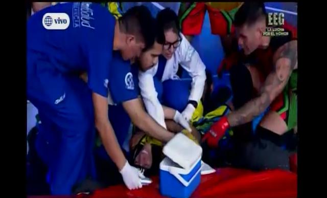 “Esto es Guerra”: Patricio Parodi sufre fuerte caída durante circuito. (Foto: Captura de pantalla)