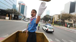 Scouts dirigieron el tránsito por Día de Santa Rosa de Lima