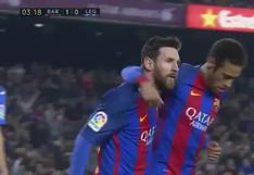 Barcelona vs Leganés: gol de Messi tras brutal combinación con Suárez y Neymar