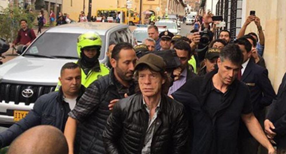 Mick Jagger recorrió las calles de Bogotá previo a su concierto con los Rollig Stones. (Foto: Instagram cinescape_radio)