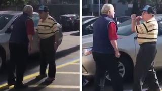 Un cruce de palabras originó que dos ancianos protagonicen una hilarante escena que se hizo viral