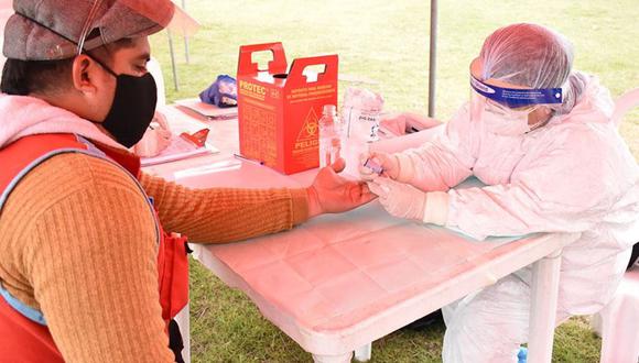 Un total de 465 mototaxistas pasaron por pruebas rápidas de coronavirus (COVID-19). (Foto: Andina)