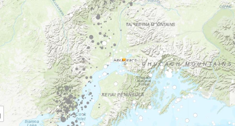 Terremoto en Alaska. (Foto: USGS)